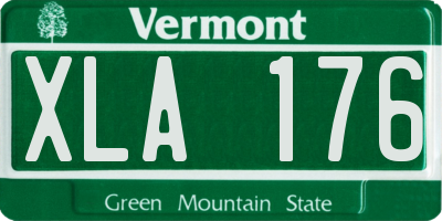 VT license plate XLA176