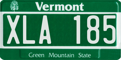 VT license plate XLA185