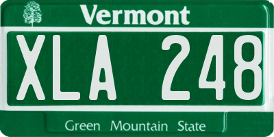 VT license plate XLA248