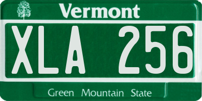 VT license plate XLA256