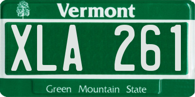VT license plate XLA261