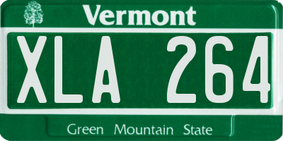 VT license plate XLA264