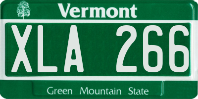 VT license plate XLA266