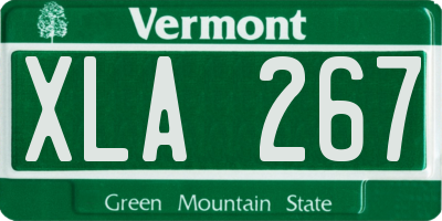 VT license plate XLA267