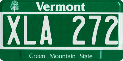 VT license plate XLA272