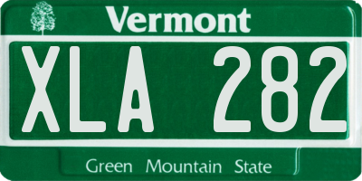VT license plate XLA282