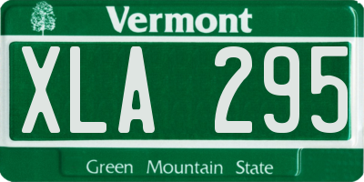 VT license plate XLA295