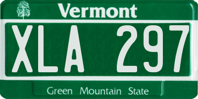 VT license plate XLA297