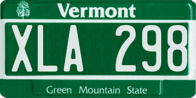 VT license plate XLA298