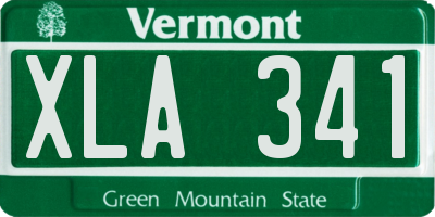 VT license plate XLA341