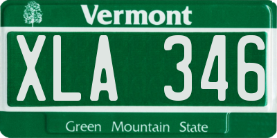 VT license plate XLA346