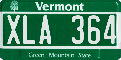 VT license plate XLA364