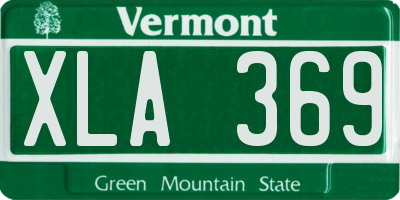 VT license plate XLA369