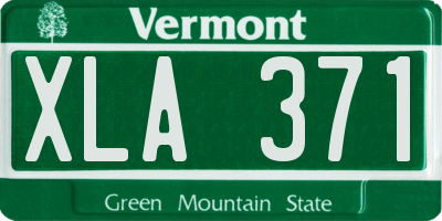 VT license plate XLA371