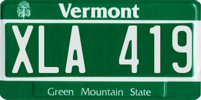 VT license plate XLA419