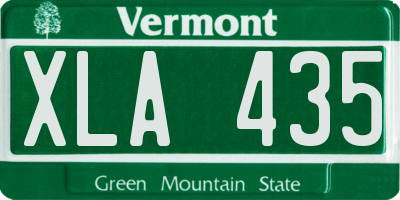 VT license plate XLA435