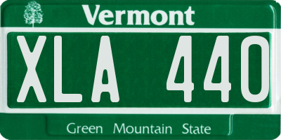 VT license plate XLA440
