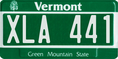 VT license plate XLA441