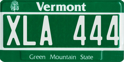 VT license plate XLA444
