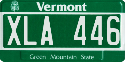 VT license plate XLA446