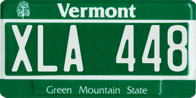 VT license plate XLA448