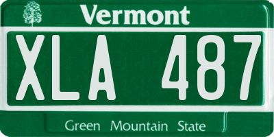 VT license plate XLA487