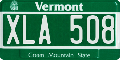 VT license plate XLA508