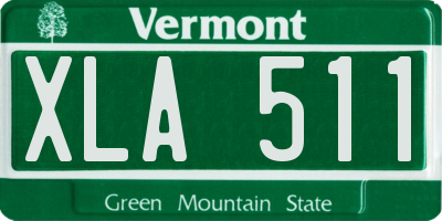 VT license plate XLA511