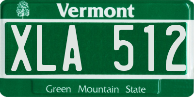 VT license plate XLA512
