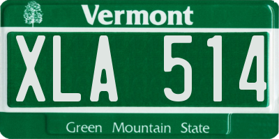 VT license plate XLA514
