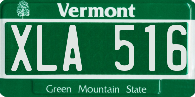 VT license plate XLA516