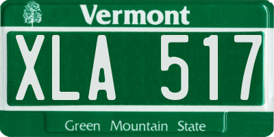 VT license plate XLA517