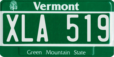 VT license plate XLA519