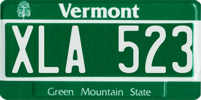 VT license plate XLA523