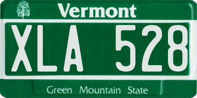VT license plate XLA528