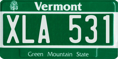 VT license plate XLA531
