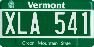 VT license plate XLA541