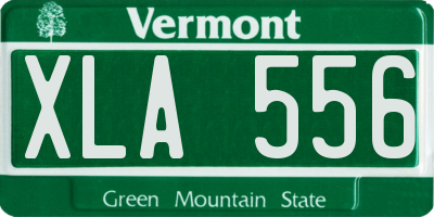 VT license plate XLA556