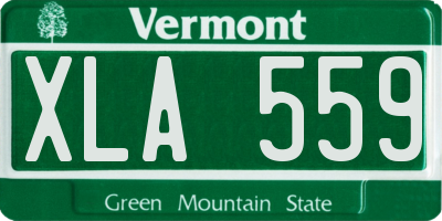 VT license plate XLA559