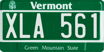 VT license plate XLA561