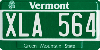 VT license plate XLA564
