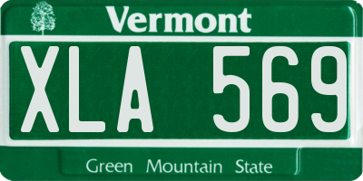 VT license plate XLA569