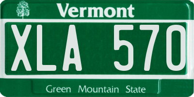 VT license plate XLA570