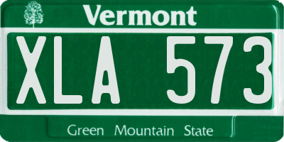 VT license plate XLA573