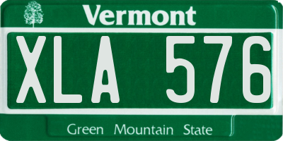 VT license plate XLA576