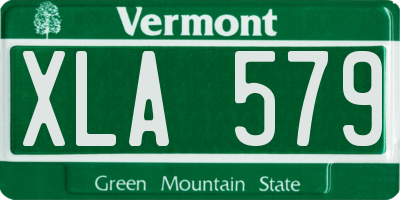 VT license plate XLA579
