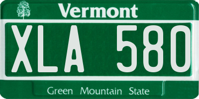 VT license plate XLA580