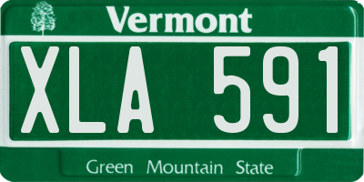 VT license plate XLA591