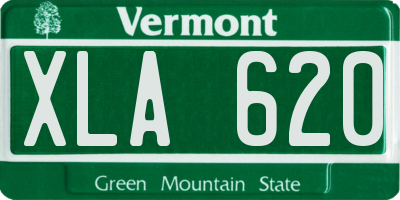 VT license plate XLA620