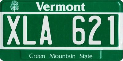 VT license plate XLA621